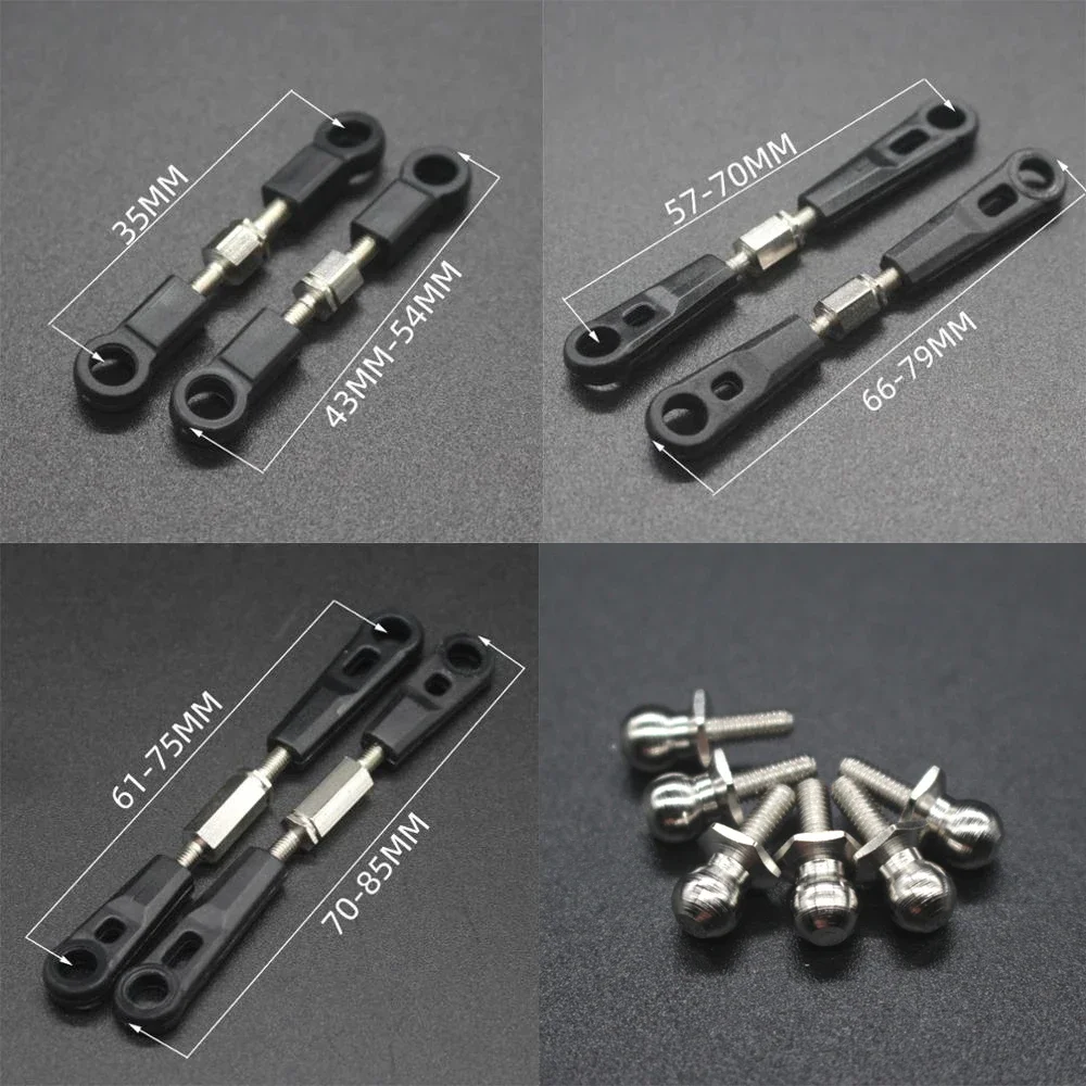 HSP 02012 06016 08042 Front Rear Linkages Servo Link / 02038 Ball Head Screw For 1/10 RC Car Buggy Truck Off Road Crawler