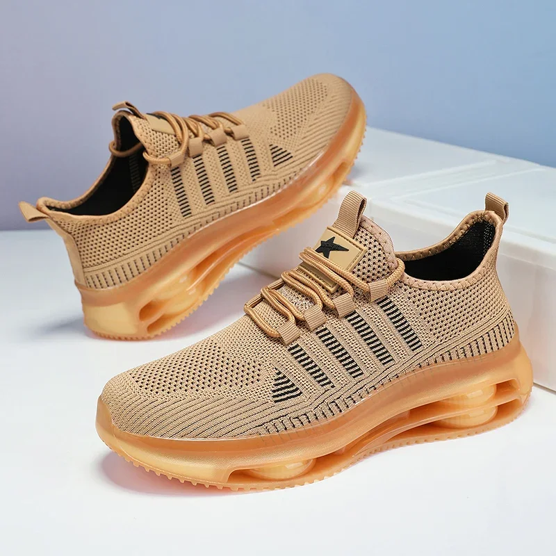 ELUVA Mens 캐주얼 스니커즈 통기성 메쉬 경량 스포츠 신발 남성용 미끄럼 방지 운동화 체육관 걷기 편안함