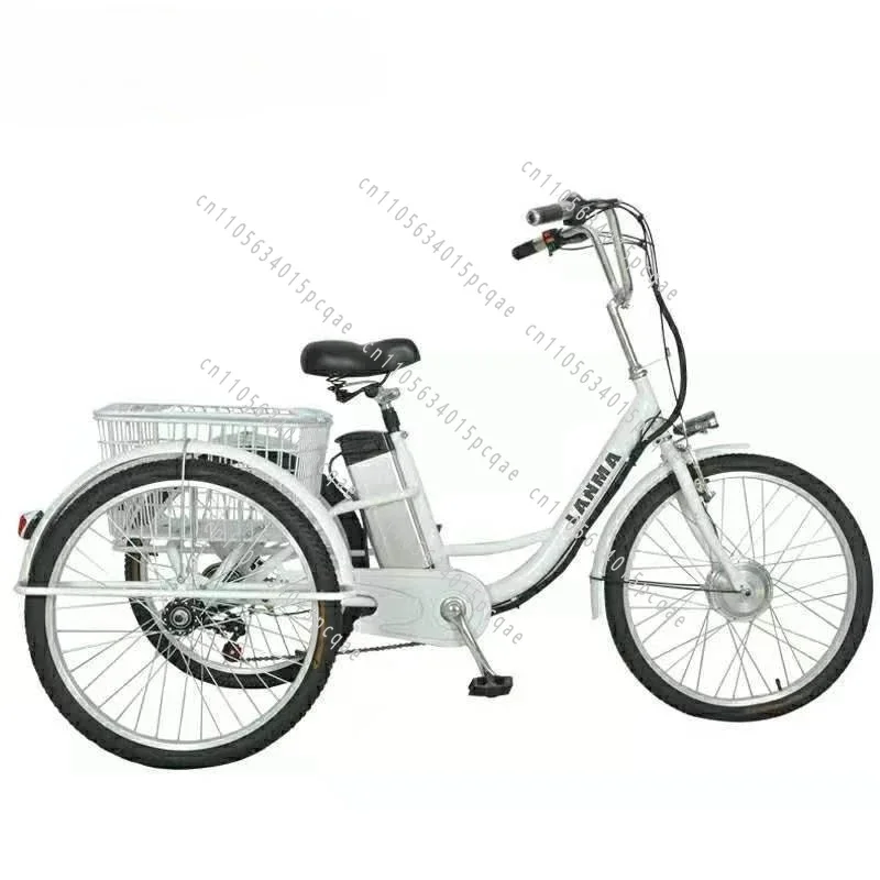 Blue Horse Electric Power for The Elderly Pedal Tricycle 24/26 Inch Electric Power Factory Carton Wholesale Export