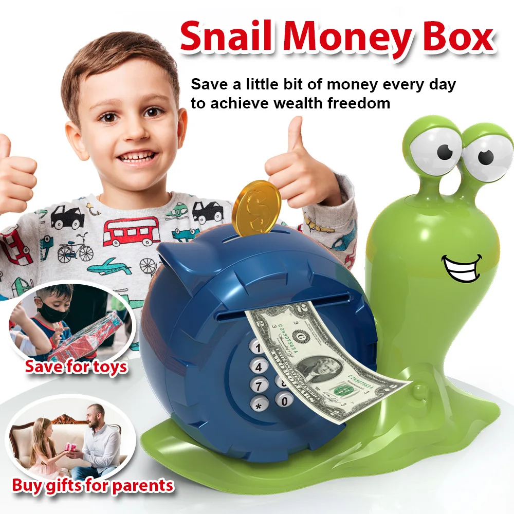 

New Children's Piggy Bank, Children's Home Money Coins Counter, Animal Snail Shell Piggy Bank, Gift Toy