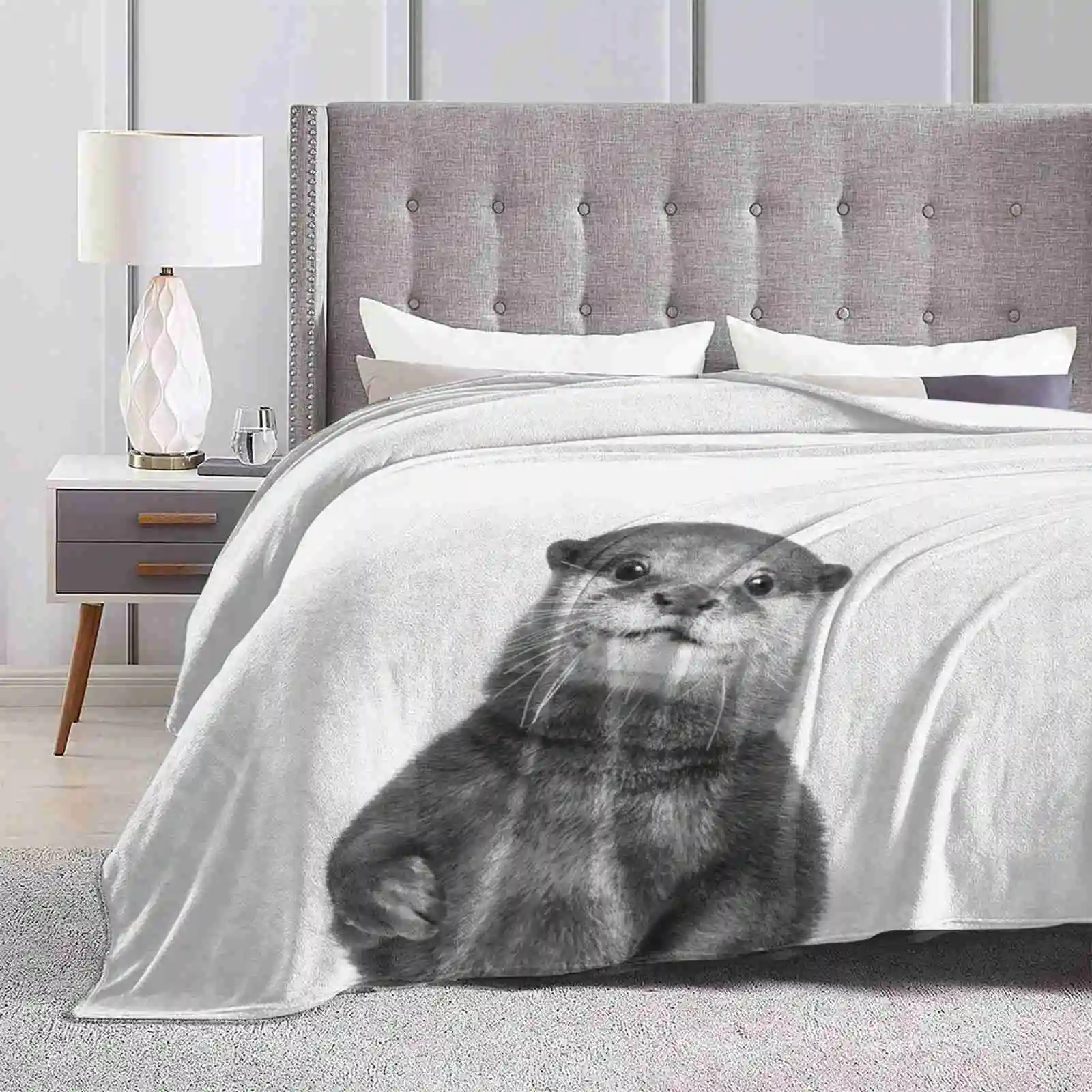 Otter Top Quality Comfortable Bed Sofa Soft Blanket Otter Animal Portrait Woodland Children Kids Baby Forest Water Zoo Wildlife