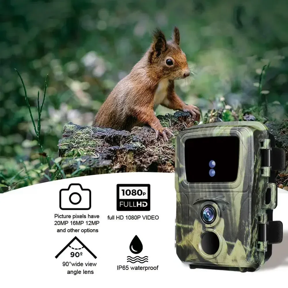 

Animal Trail Camera 20MP 1080P Night Vision Mini600 Hunting Camera for Wildlife with IP65 Waterproof Infrared Monitor Camera