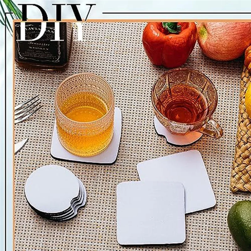 

160 PCS Sublimation Coasters Blank 2.8 Inch Round Blank Coasters For Sublimation DIY Crafts Painting Heat Transfer Gifts