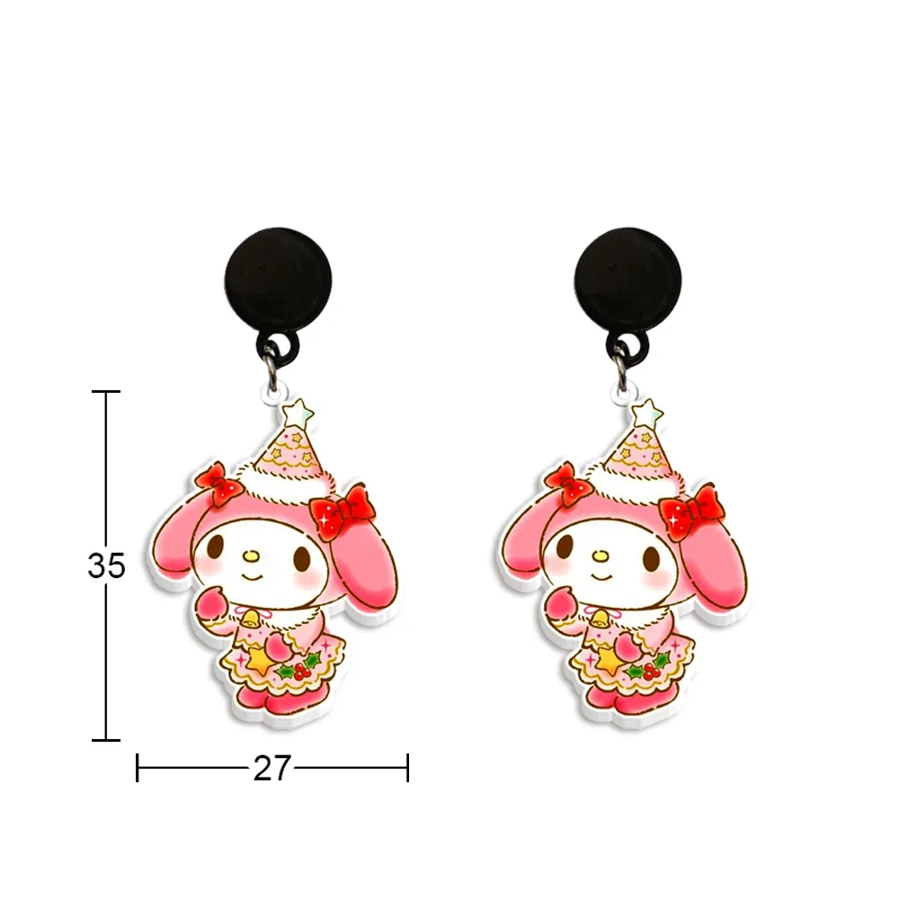 W Hot Sale Acrylic Sanrio Cartoon Character Women Gift Party Drop Stud Earrings Fashion Jewelry Earrings