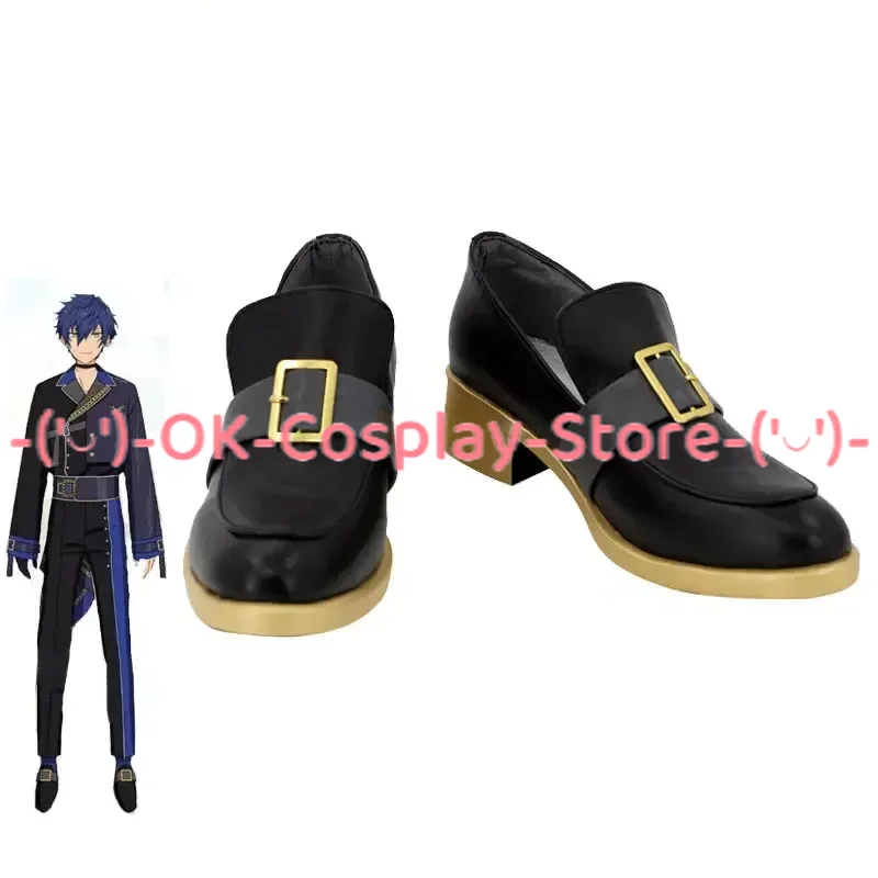 

Sazanami Jun Cosplay Shoes Game Ensemble Stars Cosplay Prop PU Leather Shoes Halloween Carnival Boots Custom Made