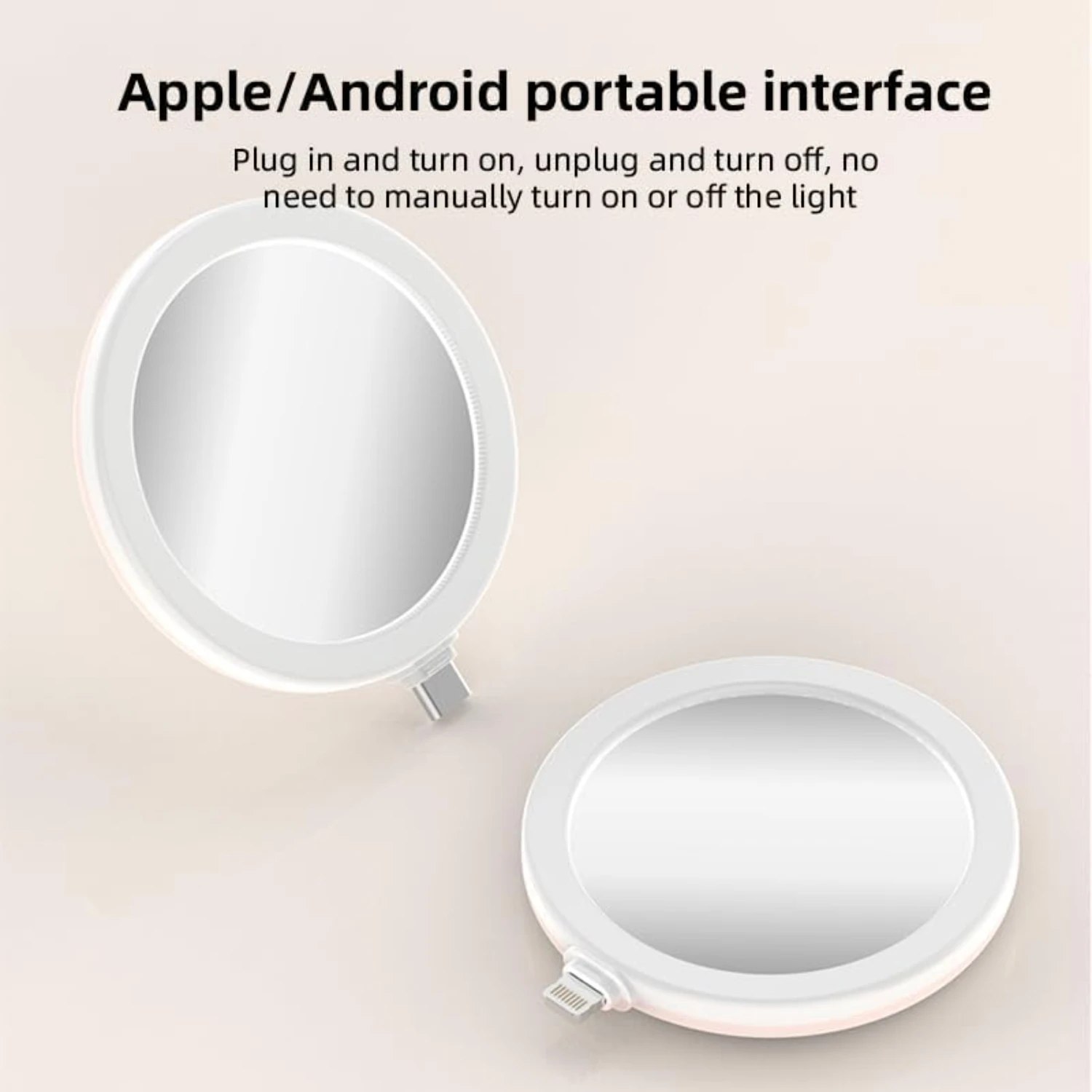 Compact LED Handheld Makeup Mirror, Portable for Travel, Handbag, Purse, Pocket, 2.95 inch Illuminated, Ideal Gift