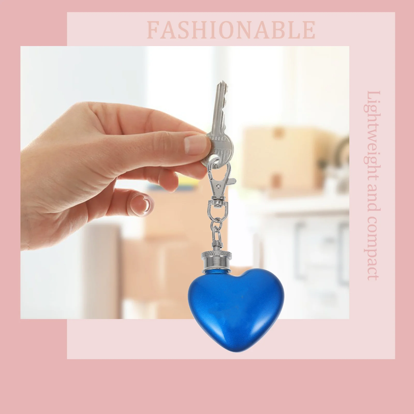 

Heart Flask Keychain Portable 1oz Stainless Steel Wine Container Mirror Finish Romantic Design Heart Flask Wine Bottle