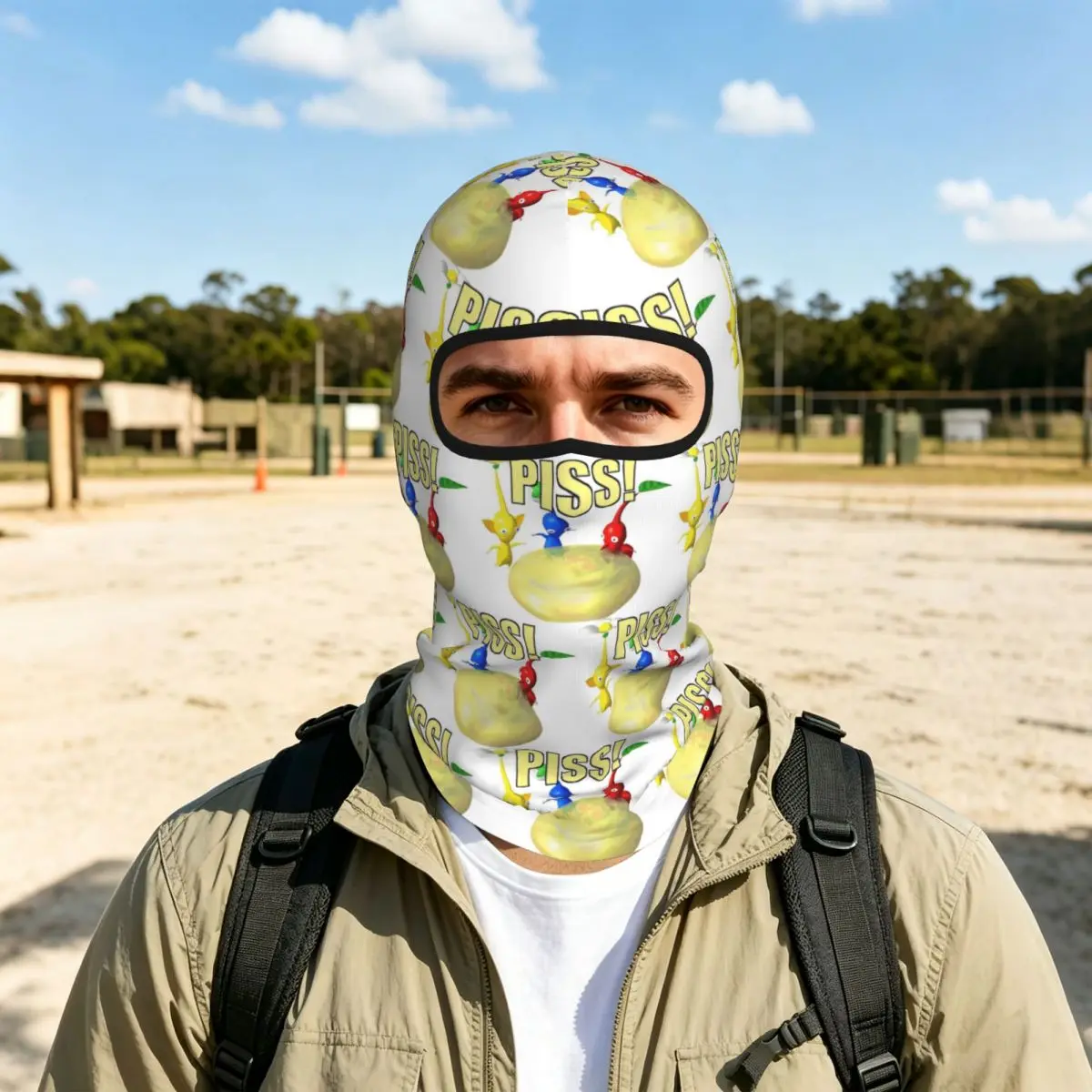 Plant Creature Video Game Pikmin Thin Balaclava Full Face Mask Sun Protection Neck Gaiter For Motorcycle Cycling Fishing Outdoor