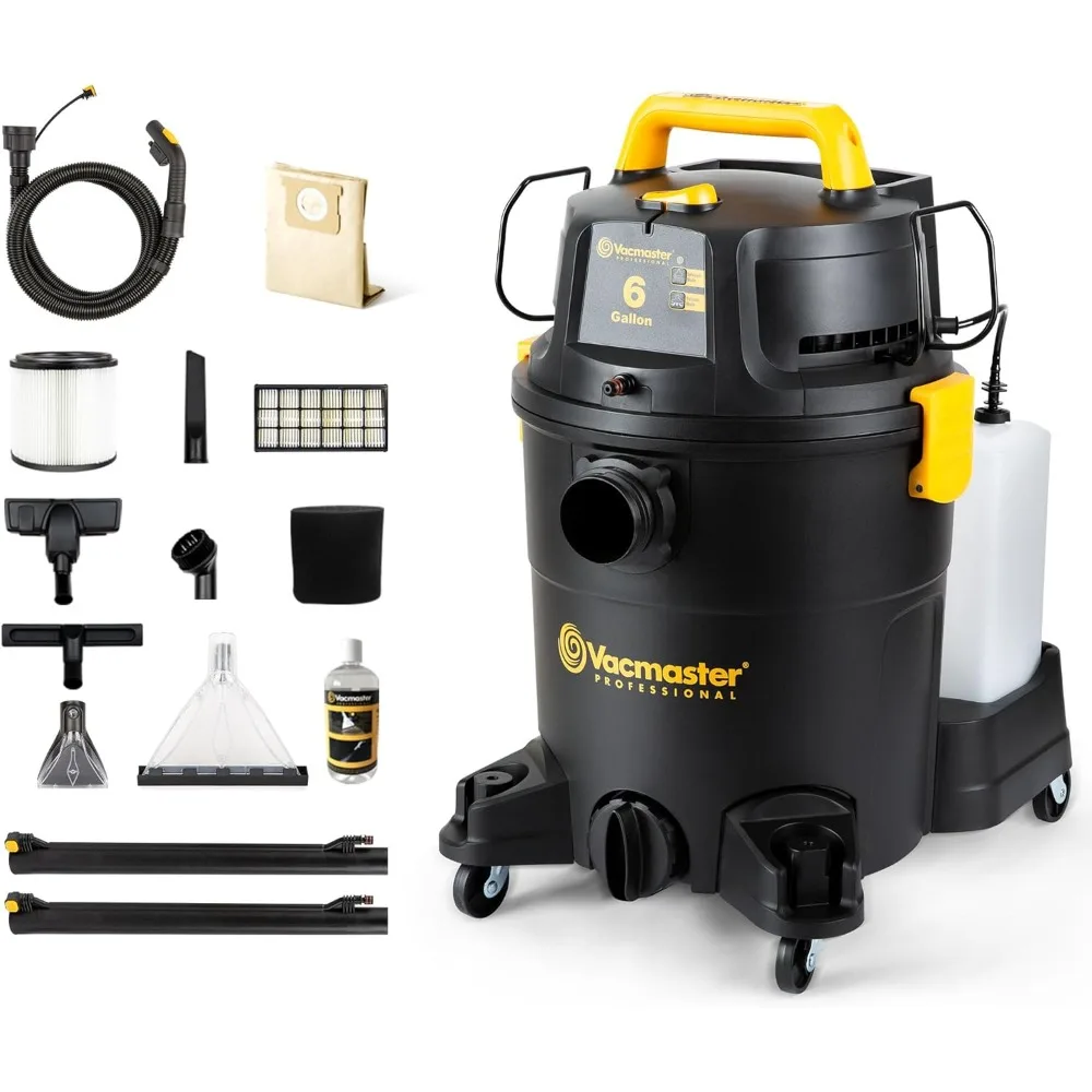 6 جالون 5.5 حصان 3 في 1 مكنسة كهربائية للتنجيد الرطب والجاف