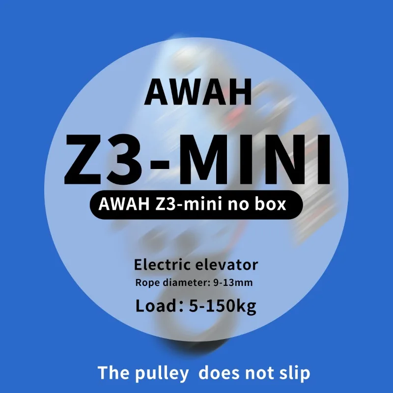 Z3 mini Electric Slow Descent Rope Climber Descender for Air Conditioner Installation & Aerial Work, Load 5-150kg，for9-13mm Awah