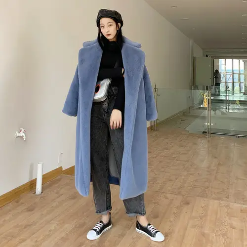 High Quality Winter Fur Coat for Women Luxury Fuax Rabbit Fur Jacket Plus Size 5XL Thick Warm Loose Long Plush Overcoat - Image 4