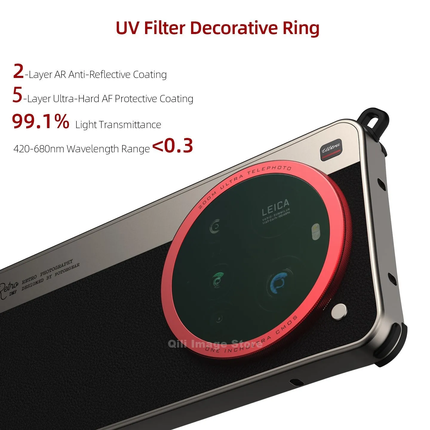 حافظة هاتف Fotorgear 17 ملم/T-mount Retro لهاتف Xiaomi 15 Ultra مع حافظة مصراع ميكانيكية بحبل حذاء بارد