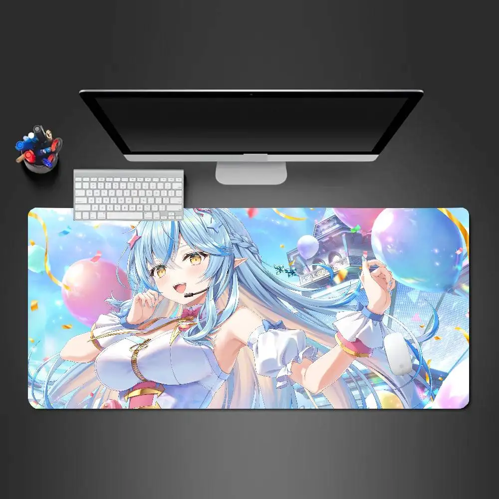 Yukihana Lamy Anime H-hololive Mousepad Non-slip Suitable For Office Computers Laptops E-sports Game Desk Mats XXL Keyboard