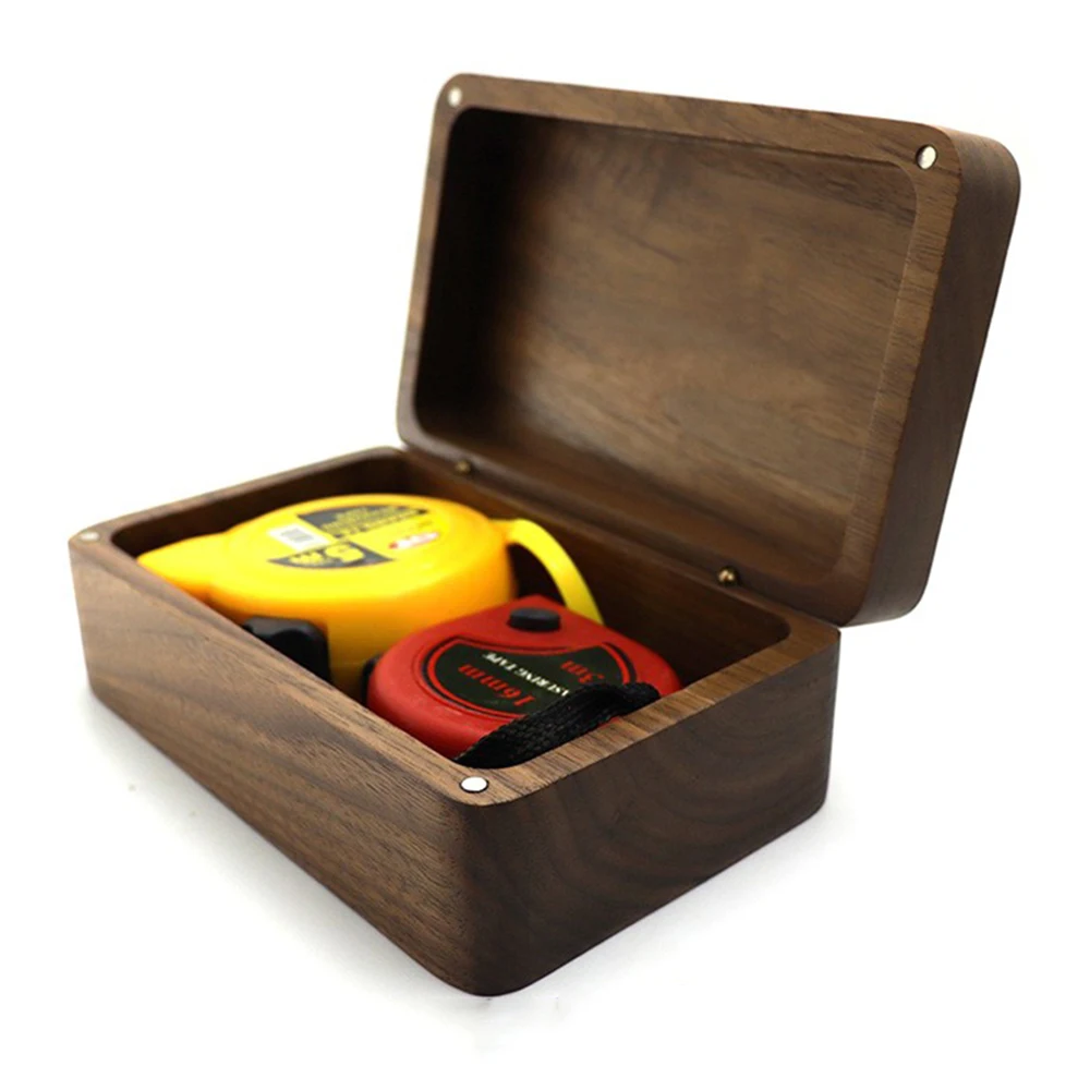 

Rectangle Wooden Small Object Storage Box Travel Portable Postcard Collection Box Home Furnishings Dustproof Woman Jewelry Box