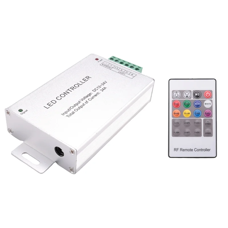 

News LED Controller 12-24V Low Pressure RF Colorful 20-Key Remote Control RGB Light Bar Dimming Controller