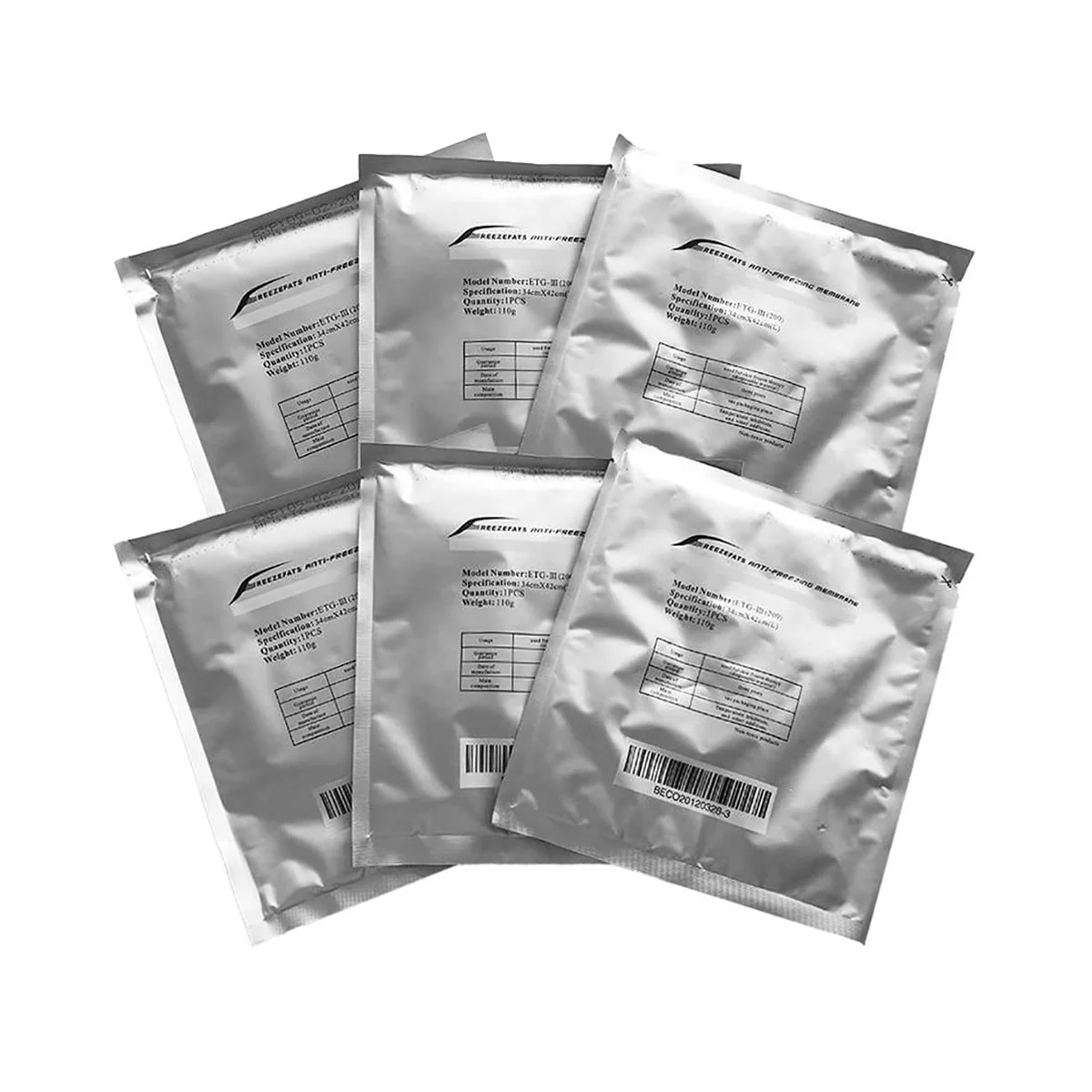 

6 Pack Skin Protecting Membrane Film Cooling Gel Pads - 34 x 42cm- 110G Per Pads