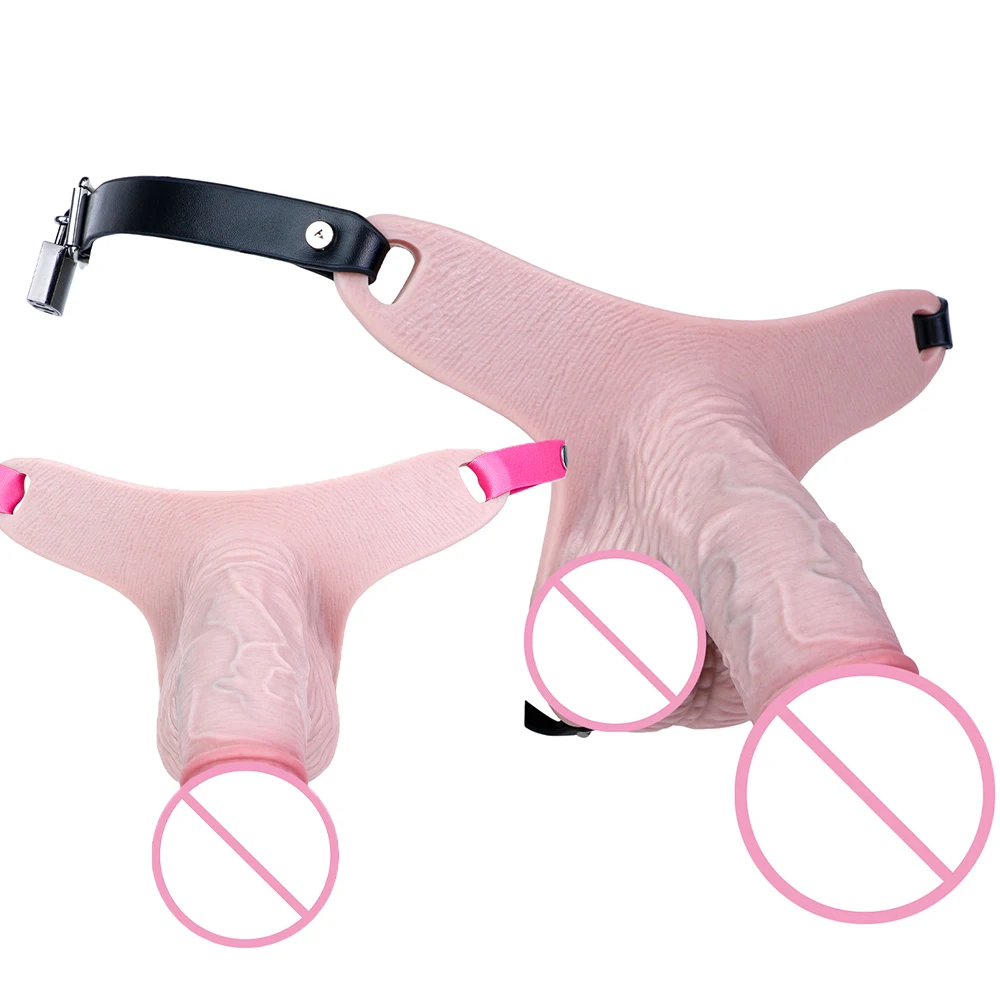 FRKO Super Long Real Silicone Chastity Cage Penis Restraint 실리콘 정조대 Cock Sleeve Lock Belt Anti-Escape Training BDSM Sex Toy Men