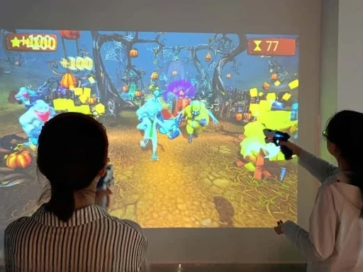 Interactive Projection Laser Gun Shooting Game Multiplayer Wall Shooting Simulator For Indoor Playground Amusement Park