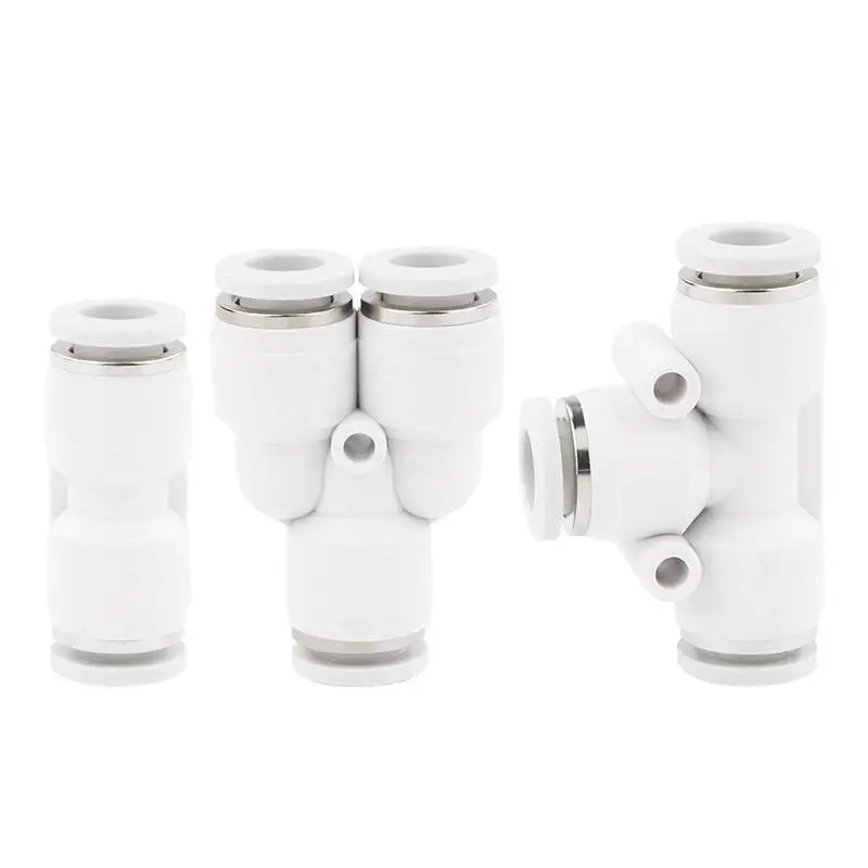 Air Pipe Quick Connector PU Straight Through PY Reducer PE Tee Y-Type Pneumatic E-Type High Pressure Quick Plug Connector 6 8