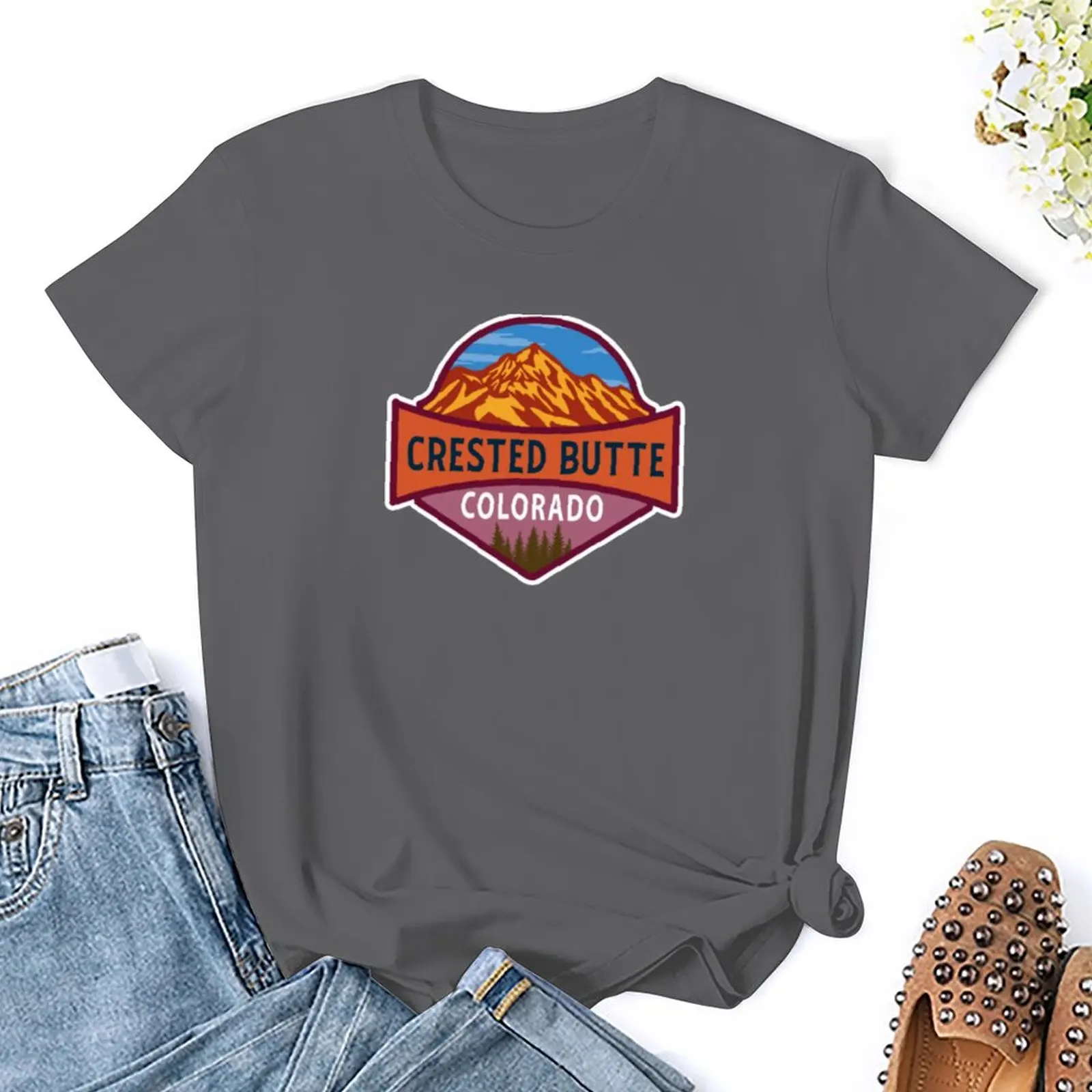 Crested Butte Colorado T-shirt cute tops aesthetic clothes shirts graphic tees cropped t shirts for Women