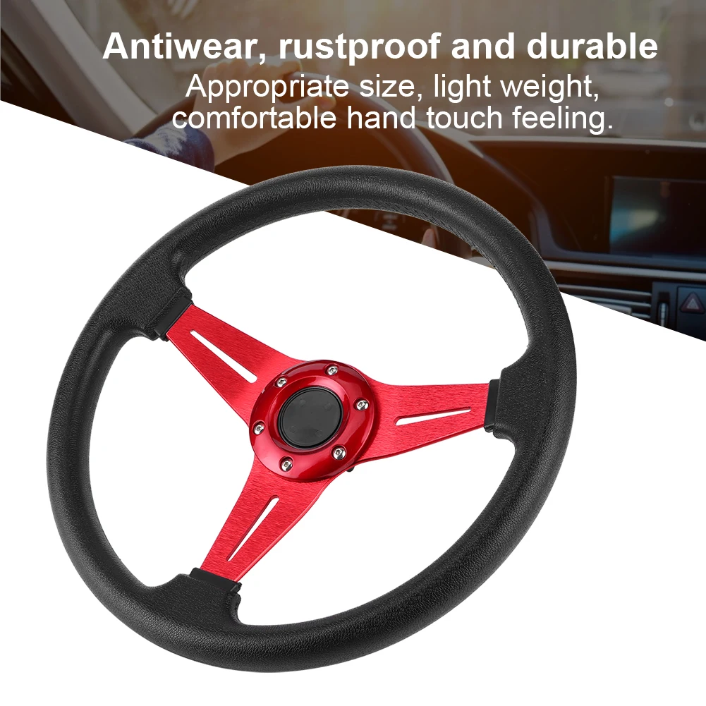 14in Steering Wheel 350mm/14in Racing Car Drifting Steering Wheel Replacement  Modified Accessory Sport Steering Wheel