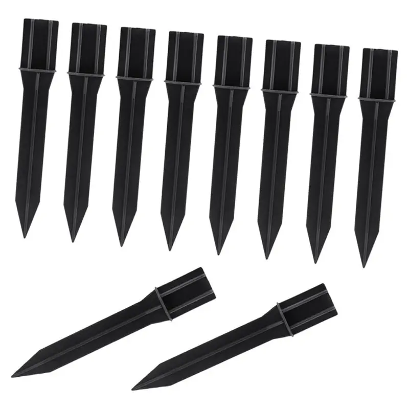 A02M-10Pcs Solar Garden Light Ground Sockets Light And Sturdy Can Securely Fix Outdoor Landscape Lighting And Pathways