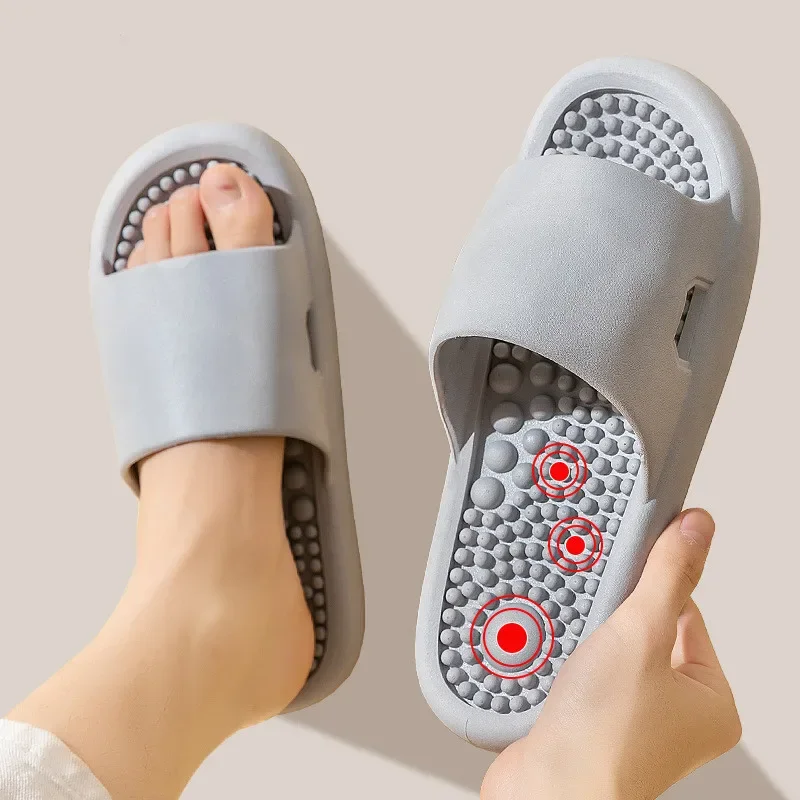 New Summer Couples Sandals Concise Non-slip Bathroom Indoor Outfoor Slides Men Women Massage Slippers Comfort Home Flip Flops