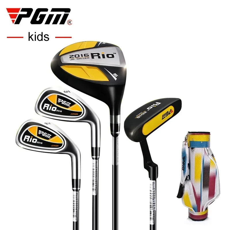 PGM 3-12 Age Boys Girls Kids Golf Club Full Sets Gift Children\'s Junior School Practice Learning Carbon Swing Putter Bag JRTG004