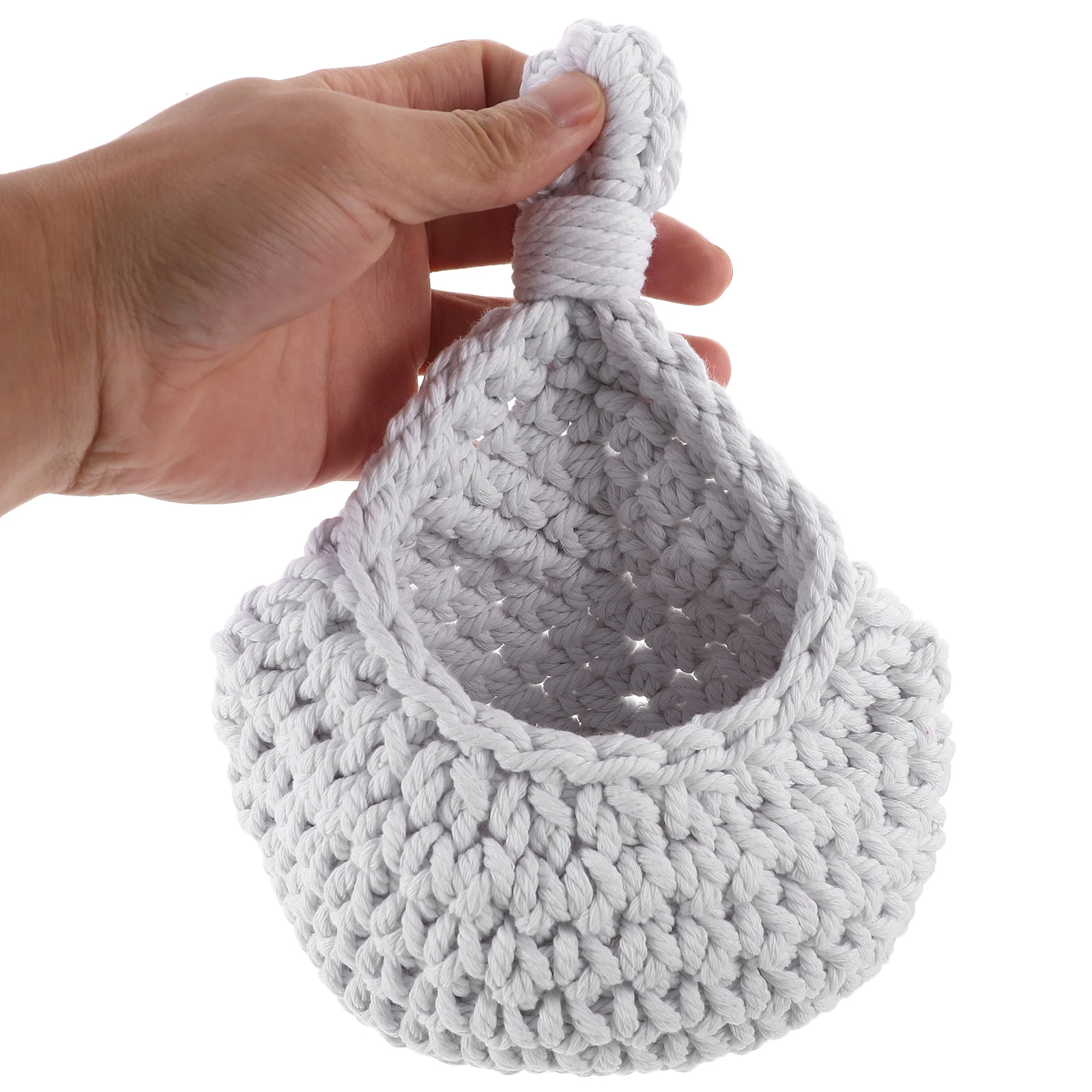 

Wall Hanging Storage Basket Woven Fruit Vegetable Kitchen Baskets Holder Excellent Materials Lightweight Strong Safe Home Decor