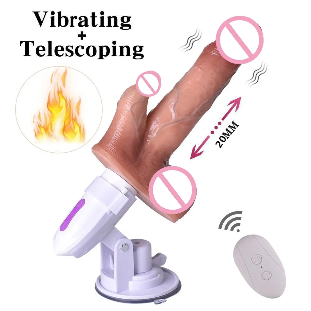 Masturbation Pumping Gun Sex Machine Telescopic Dildo Vibrators Wireless Remote Automatic Dildo for Women Adult Sex Toys