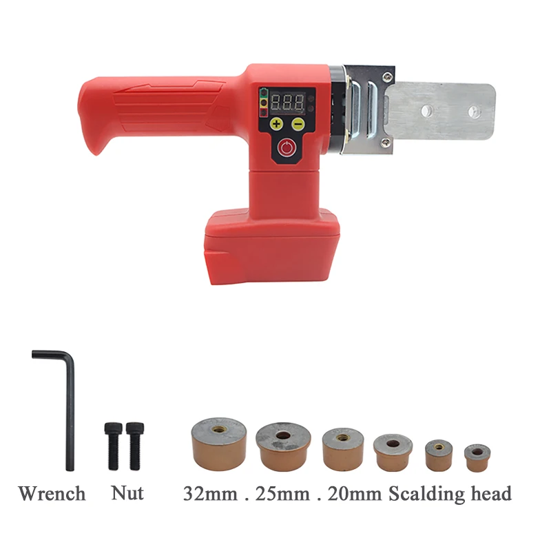 

Portable Digital Display PPR Water Pipe Hot Melt Device Plastic Pipe Head Hot Welding Machine For Milwaukee 18V Li-ion Battery