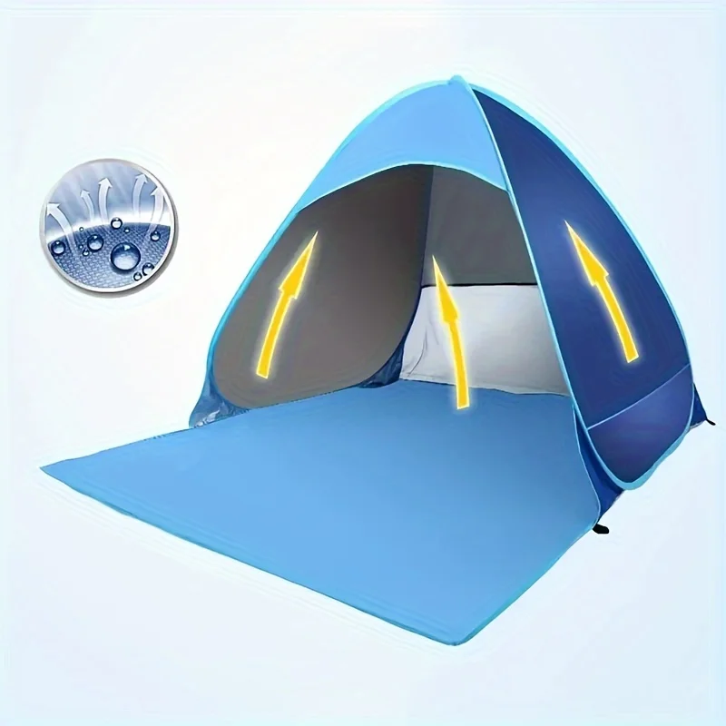 Instant Setup Large Capacity Beach Tent - Waterproof, Portable, Automatic Quick Opening, Free Installation, Sunscreen