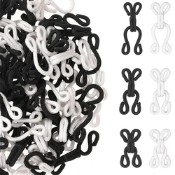30 Sets Large Covered Sewing Hooks and Eyes Closure Bra Hooks for Clothing Bra thick leather deep pile fabrics fur Coats Wraps