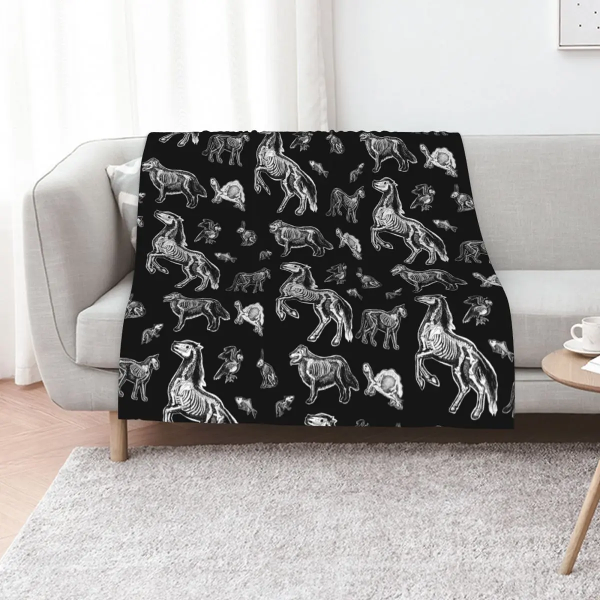 

Veterinary Technician :: X-ray Animal Bones Anatomy Throw Blanket Warm Cozy Throw Blanket for Living Room Couch