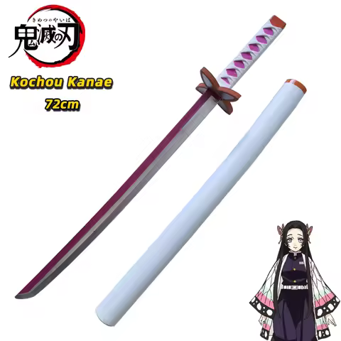 Demon Slayer Katana Original Assembled Anime Sword Cosplay Props Orange Rengoku Kyoujurou Kochou Kanae Swords 72cm
