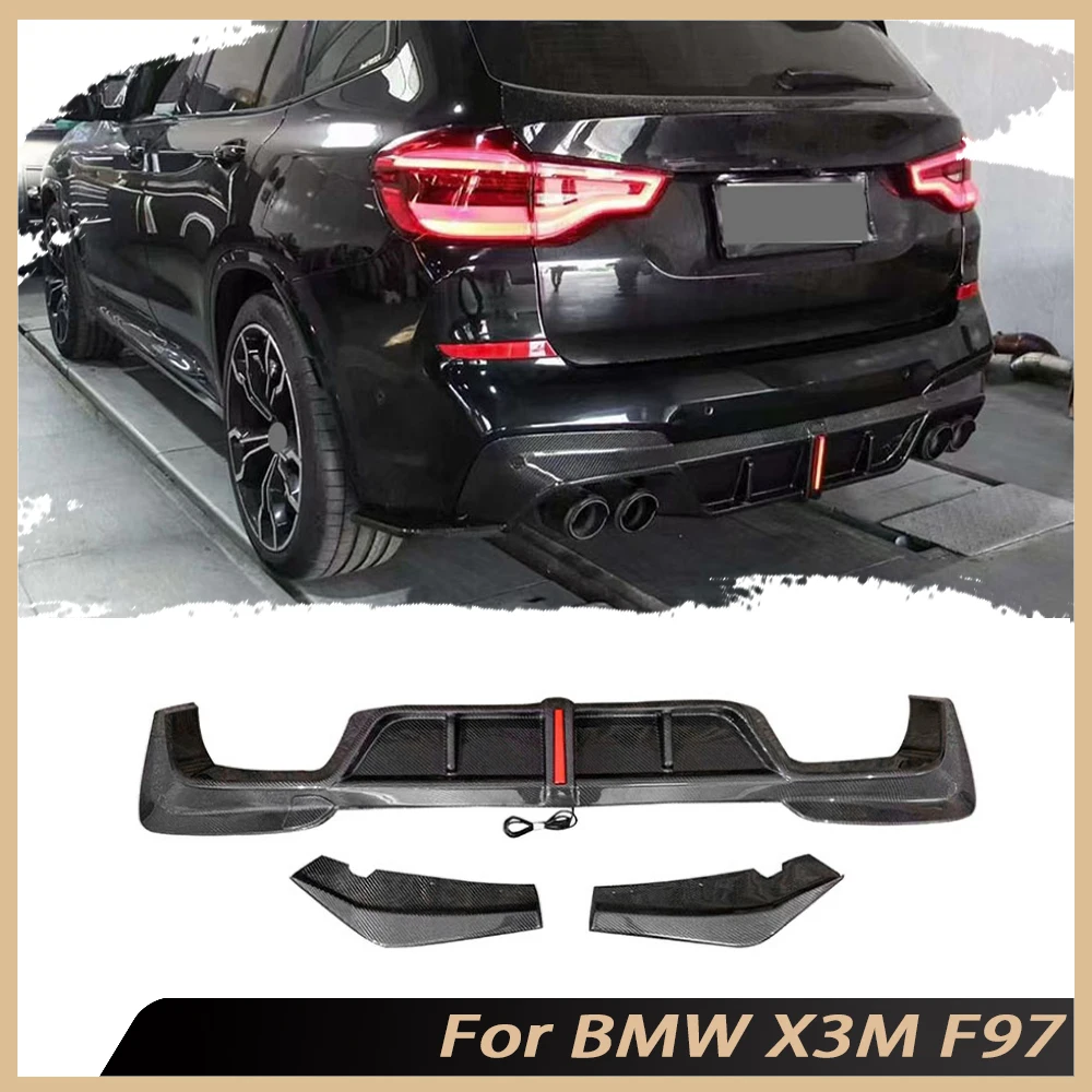 

Carbon Fiber Rear Bumper Lip Diffuser For BMW X3M F97 2018-2021 Rear Diffuser Lip Chin Canard FRP Body Kits Accessories
