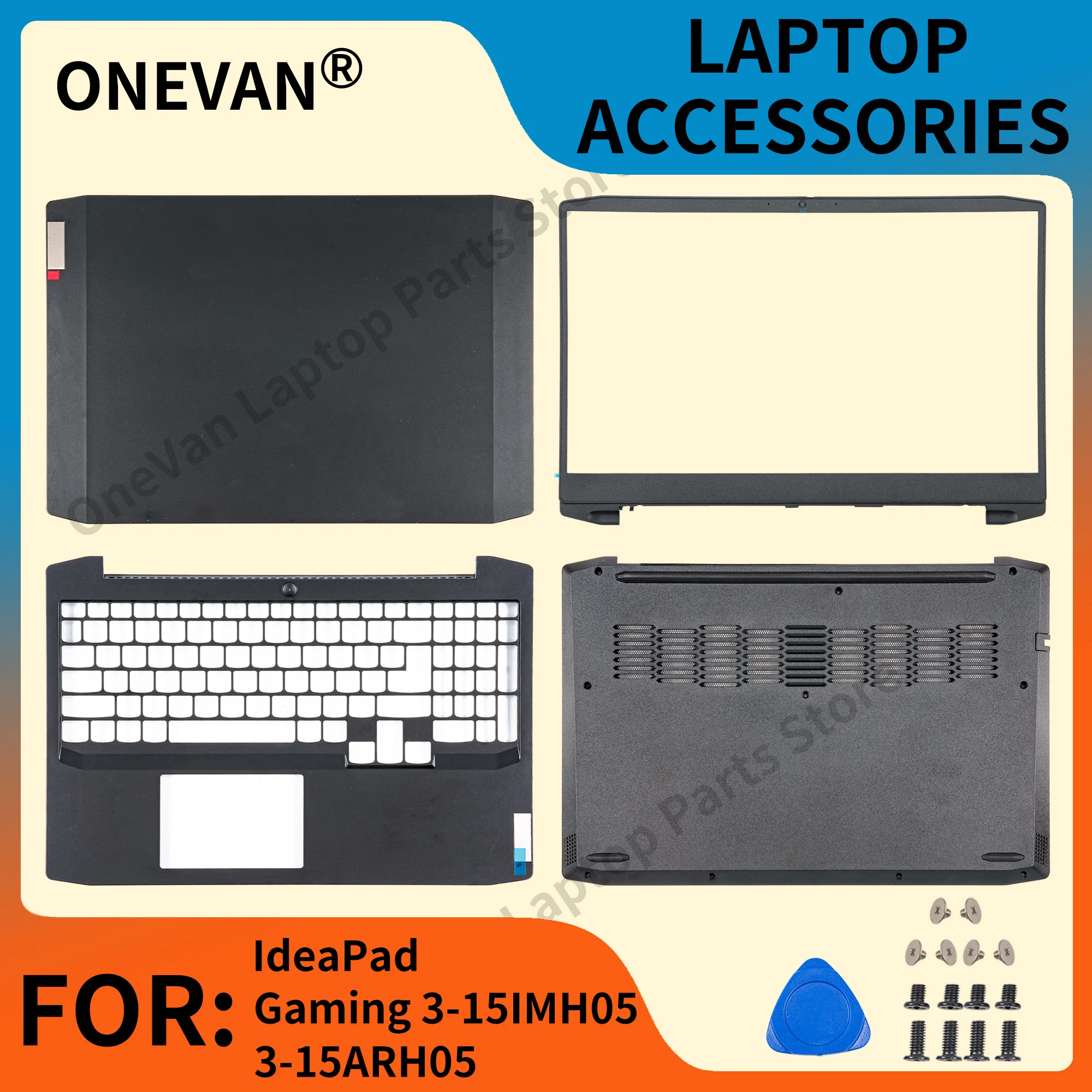 

New Cover For Lenovo IdeaPad Gaming 3 15IMH05 15ARH05 Laptop Case LCD Back Front Bezel Palmrest Shell Bottom Base Cover