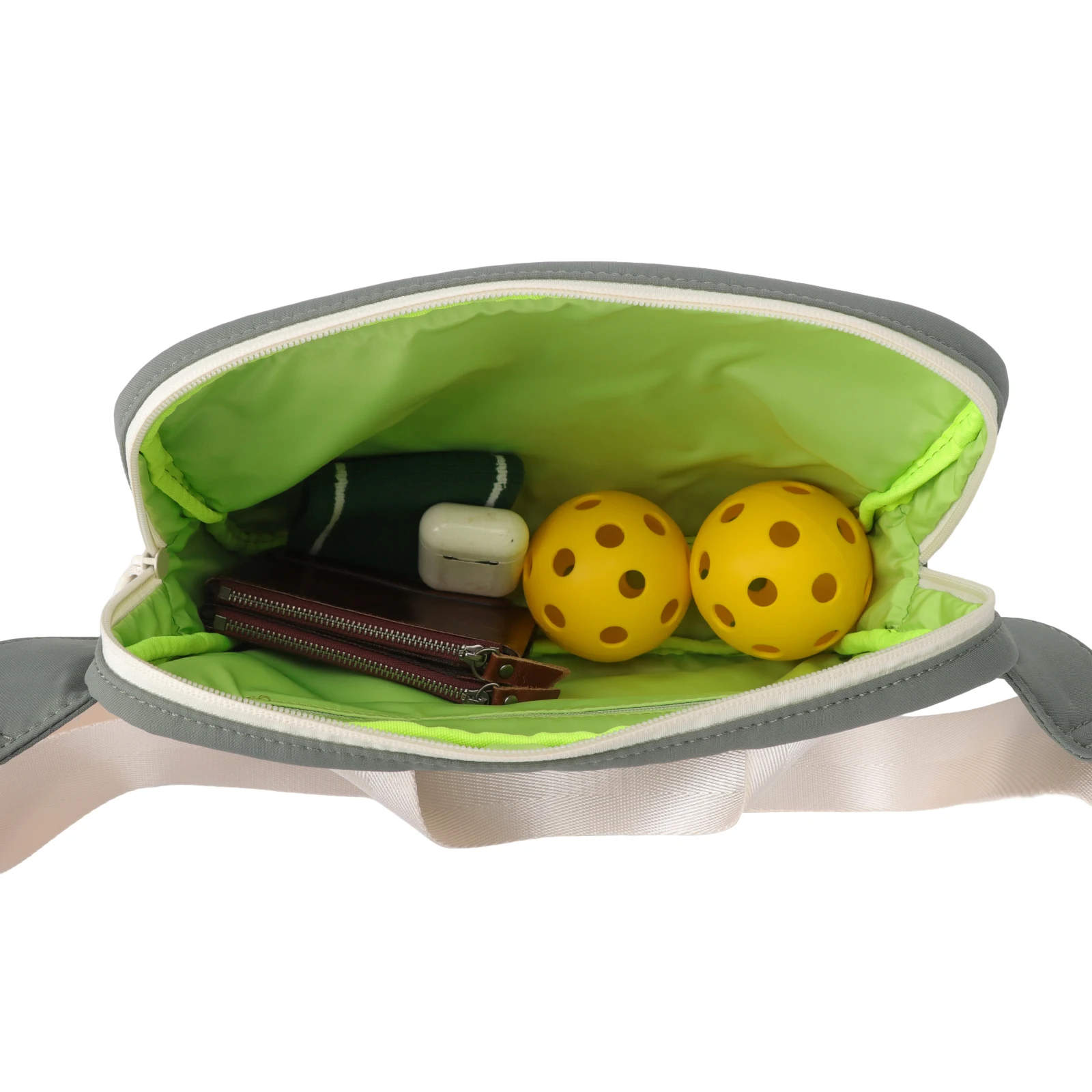 Tourbon Pickleball Shoulder Bag Sports Crossbody Bag Nylon Light Weight with Adjustable Strap Green Outdoors view 5