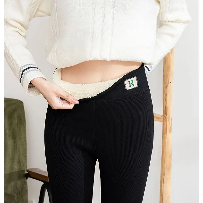 クラウドベルベットレギンス女性用肥厚ベルベット秋冬ハイウエストパンツ女性の暖かい綿パンツラムズウール