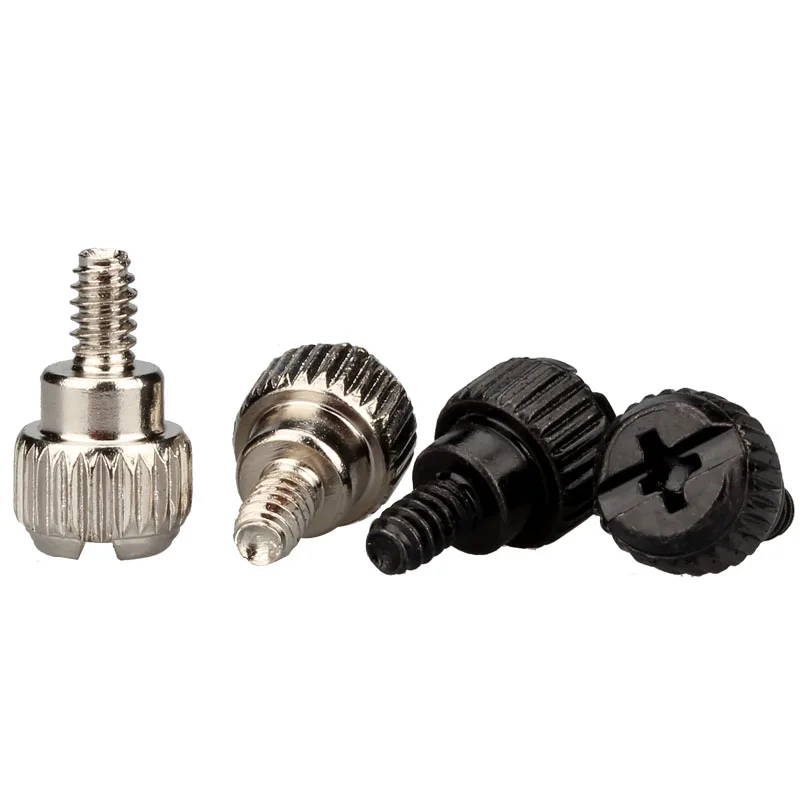 10pcs 6#-32*5/6mmThread Teeth Length 5mm 6mm Computer Pc Case Cooling Fan Toolless Adjustment Screw Thumbscrews Thumb Screw M3.5