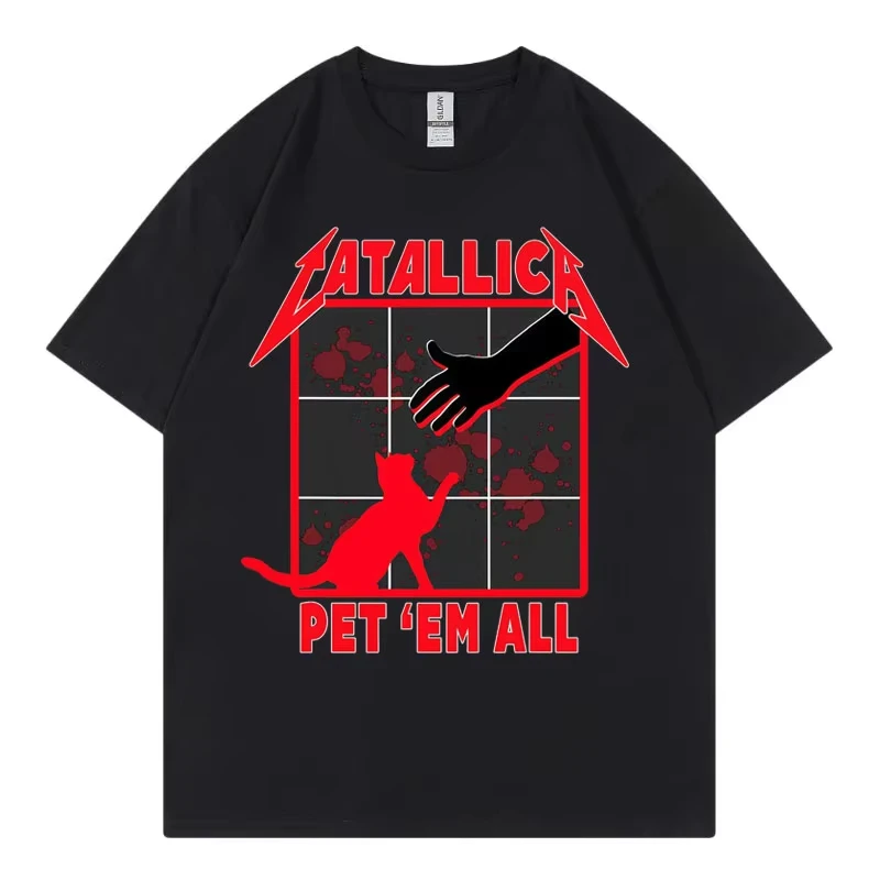 Tummy Ache Funny Cat Meme T-shirt Men Women Vintage Fashion Short Sleeve T Shirt Summer Casual Loose Cotton T-shirts Streetwear