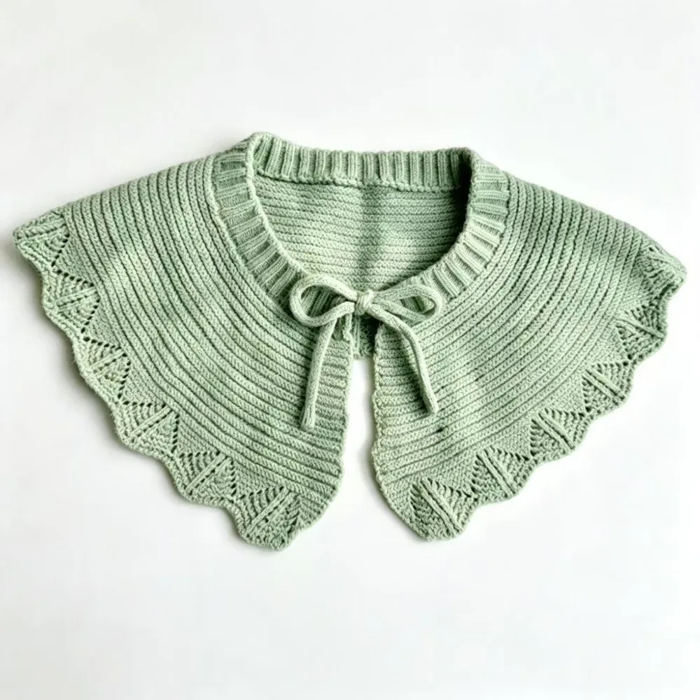 New Detachable Fake Collar Hollow Knitted Knitted Drawstring Sweater Collar Neck Warmer Winter
