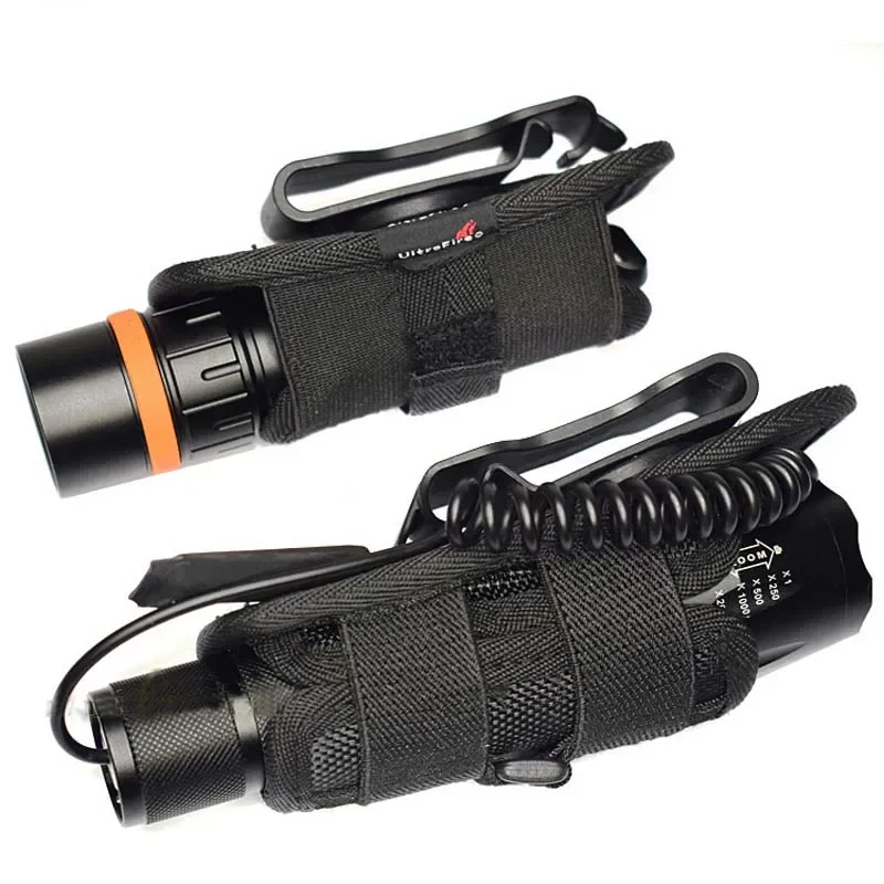 Étui de poche de lampe de poche à pince de taille rotative à 360 degrés tactique, couvercle de torche, pince de ceinture de lampe de poche, accessoire d'éclairage de chasse