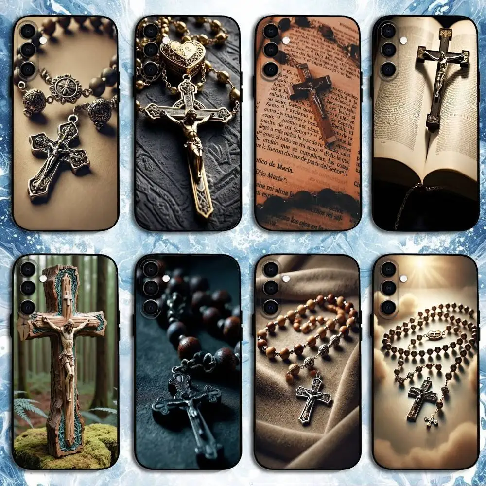 

holy cross Phone Case For Samsung Galaxy A73,A72,A71,A70,A53,A52,A51,Others Soft Black Shell