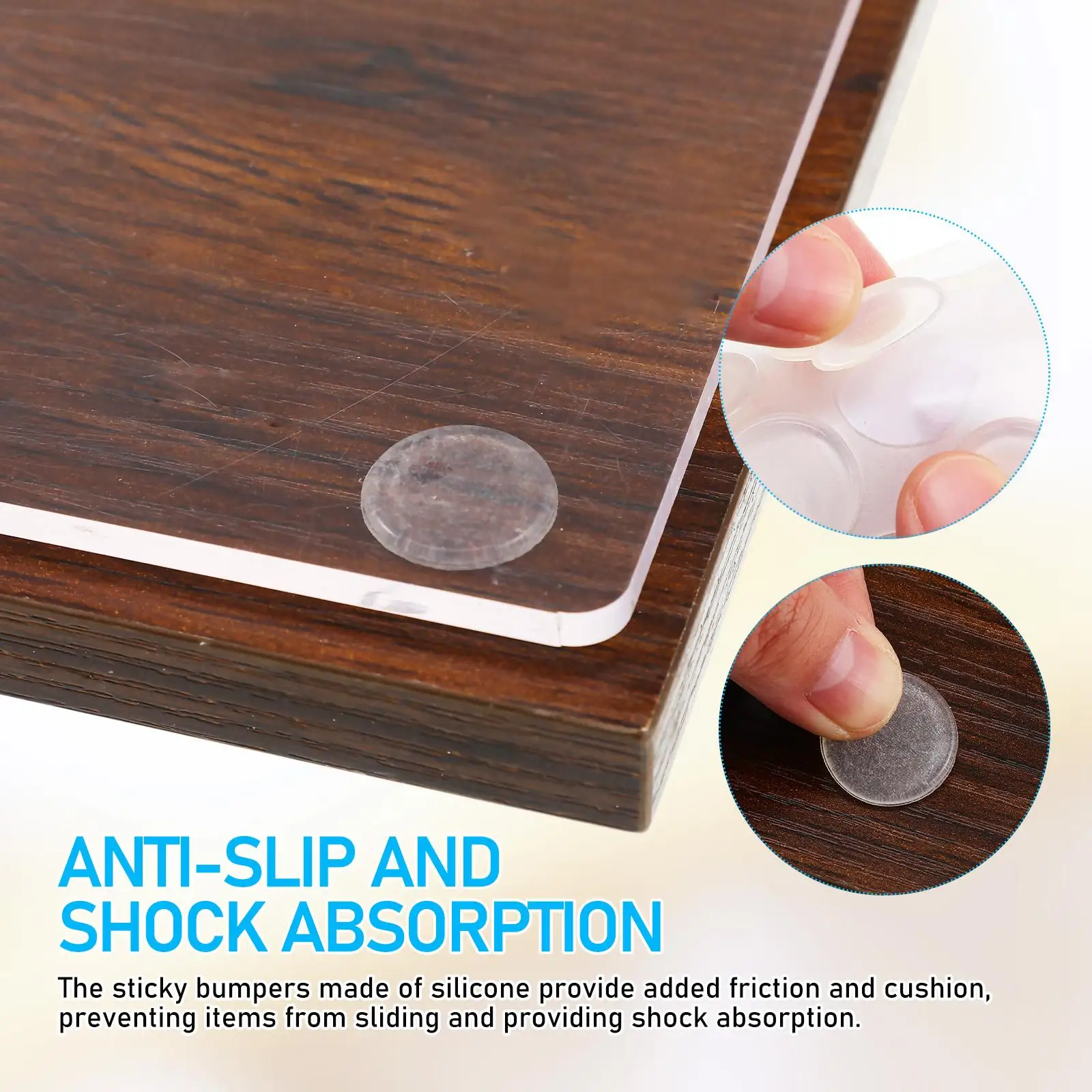 36 pçs armário pára-choques junta de vidro claro vara porta do armário pára-choques anti deslizamento almofada massa para armários móveis pára-choques almofadas