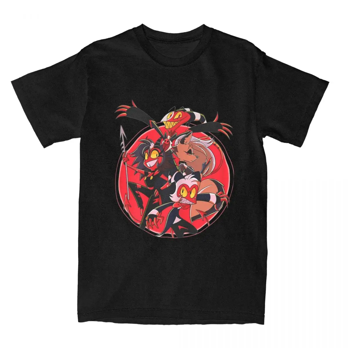 تي شيرت للرجال من Helluva Boss برسوم كرتونية ، تيشيرتات محب قطني ، رقبة مستديرة ، تي شيرت لونا ميلي ، قمصان بأكمام قصيرة ، للبالغين #1