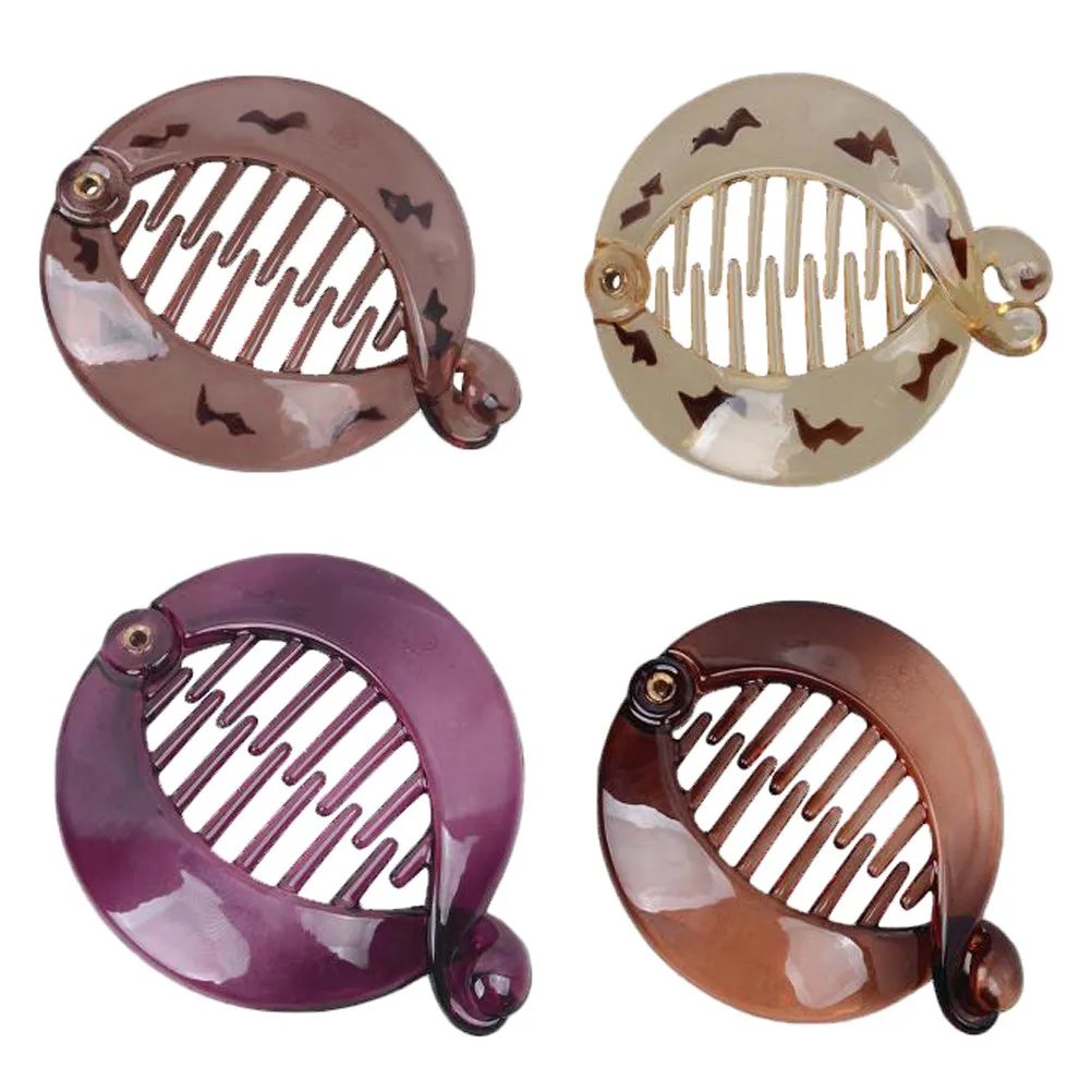 

4Pcs Cowhells Hairpins Premium Resin Non-Slip Hair Clips Elegant Simple Design for All Seasons Hair Color Styling Tool Party