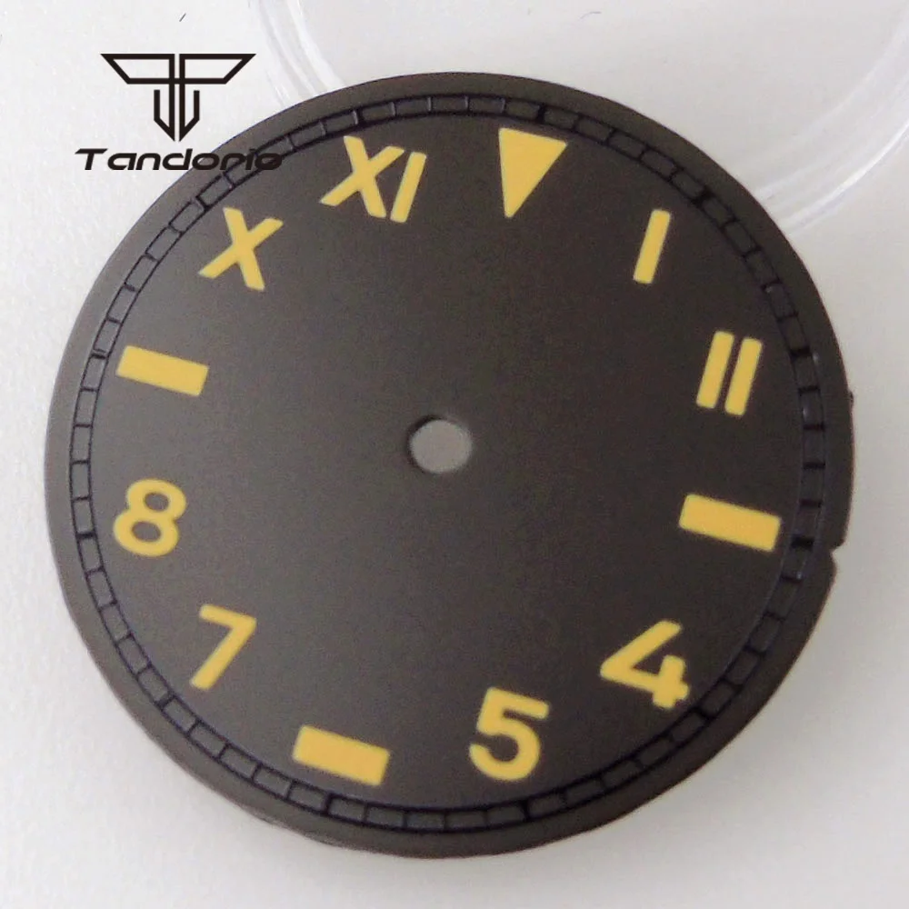 29mm Uhr Kalifornien Zifferblatt Zeiger Set leuchtende Ersatzteile passen nh35 nh36 eta2824 pt5000 miyota82 Serie dg2813 Uhrwerk