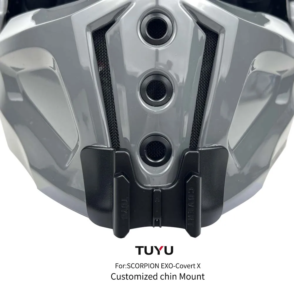 TUYU SCORPION EXO-Covert X Helmet Custom Aluminium Chin Mount for GoPro Hero12 11 10 9 8 Insta360 X4 X3 X2 One Rs DJI 3 4 Camera