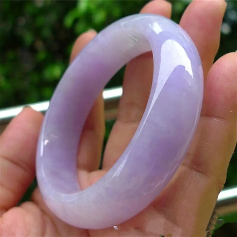 

Natural Like Hot Myanmar Violet Jade Bangle Handcarved Women Elegant Princess Best Jewelry